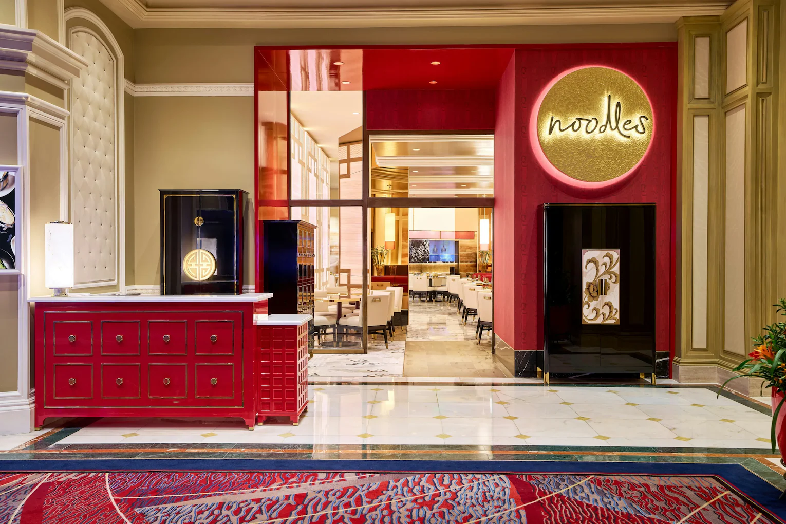 Entrée du restaurant Noodles au Bellagio